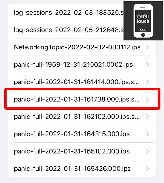 רשימת קבצי panic full